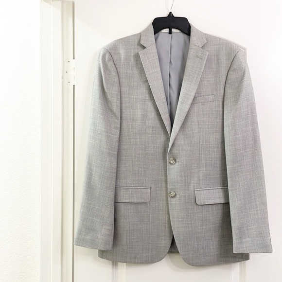 Van Heusen light gray slim fit suit jacket - Picture 1 of 5